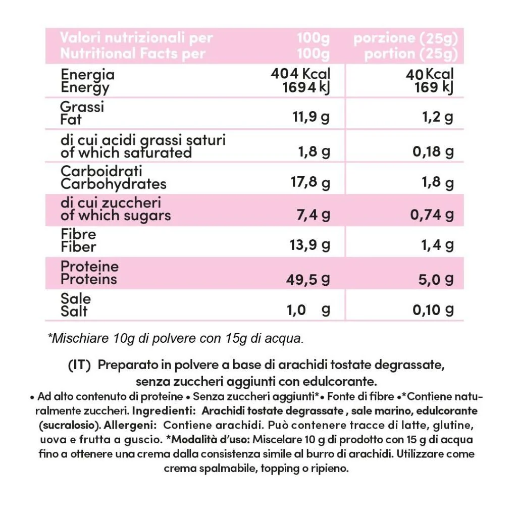 Peanut Butter in Polvere Low Fat 150g - Image 7
