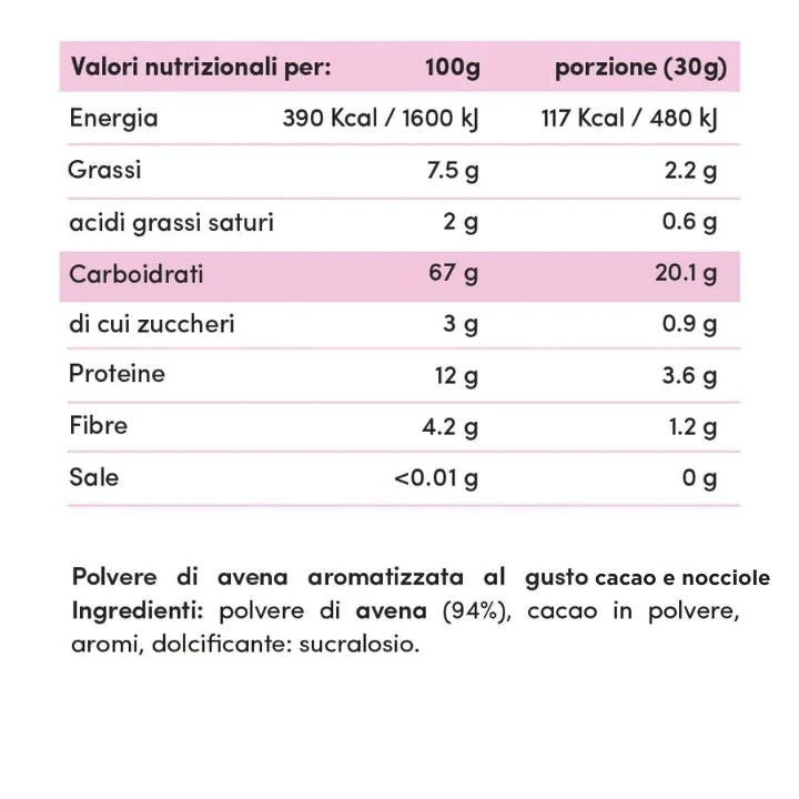 Farina di Avena Istantanea Aromatizzata 750g - Image 6