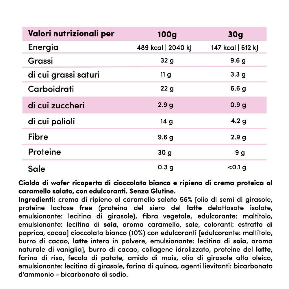 Wafer proteico ripieno senza zuccheri 30g - Image 11