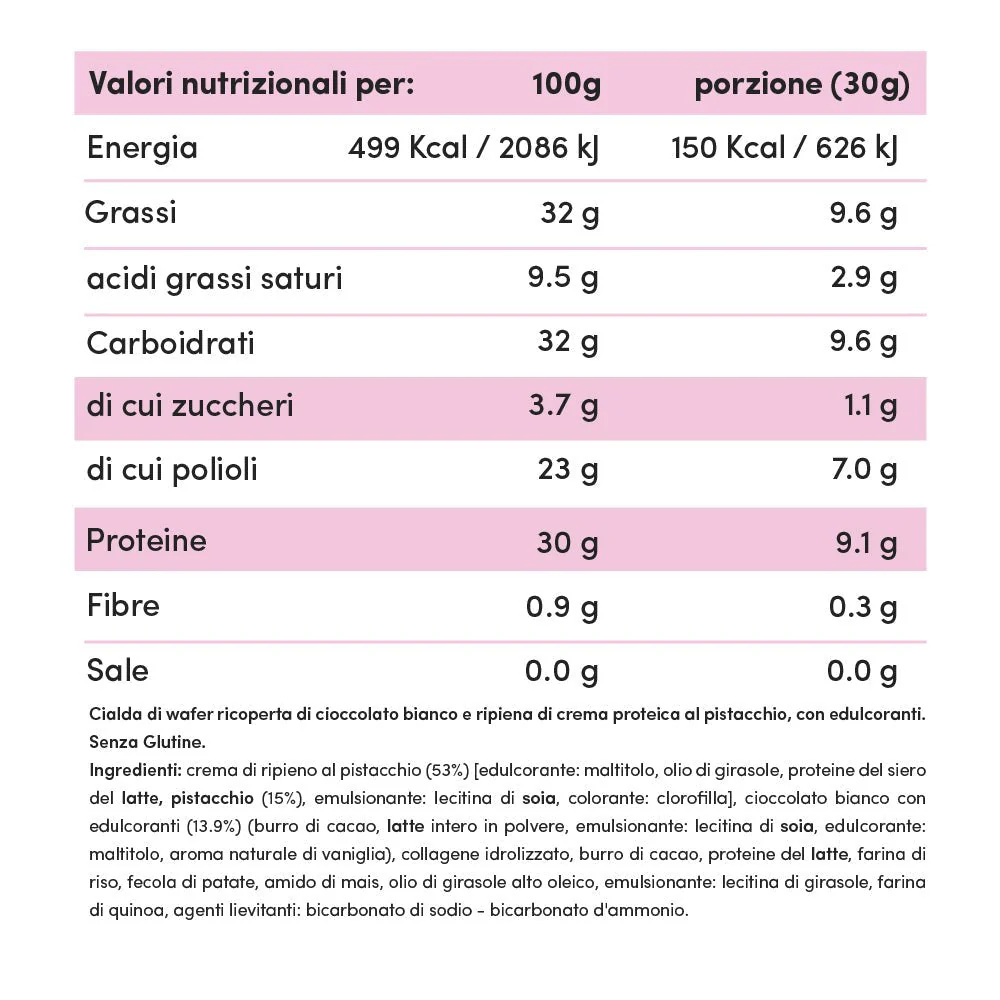 Wafer proteico ripieno senza zuccheri 30g - Image 9